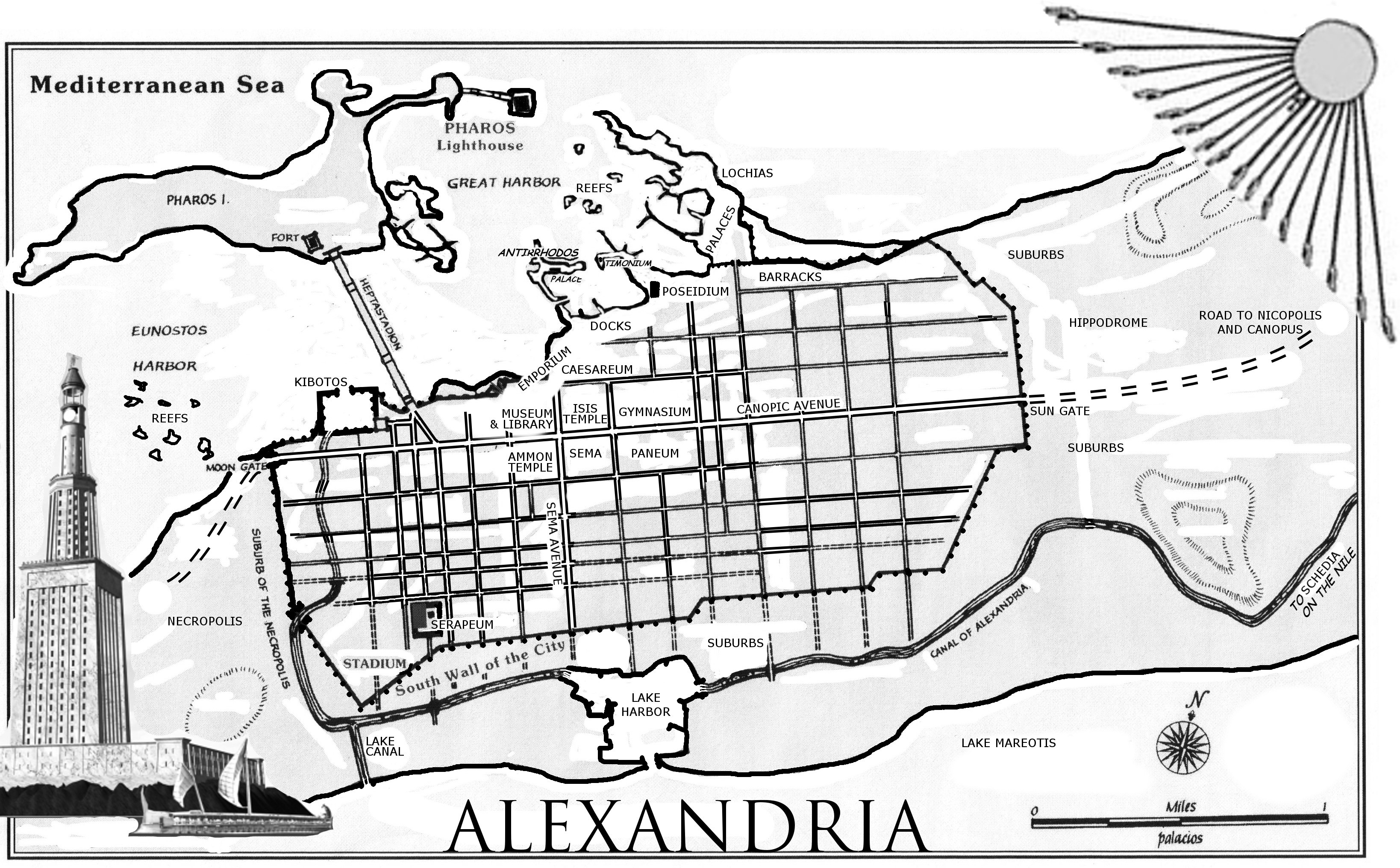 Ancient Alexandria Egypt Map - Yoshi Katheryn